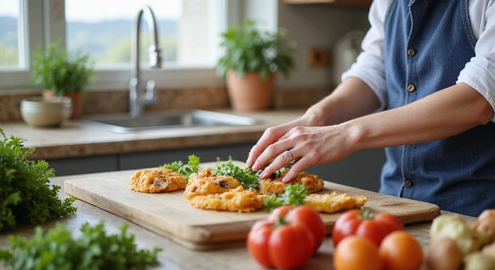 Osoba gotująca zdrowy posiłek w kuchni